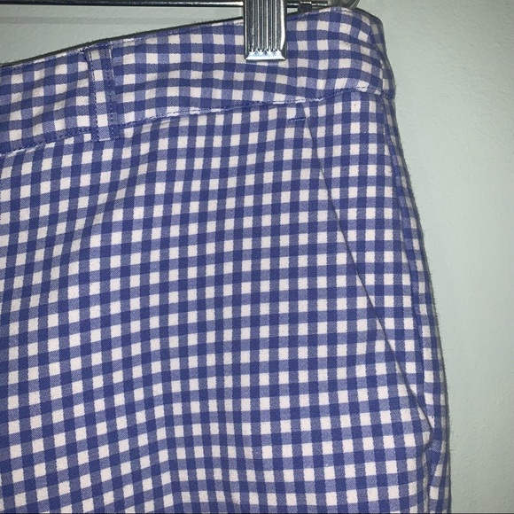MICHAEL Michael Kors size 12 gingham blue and white cropped pants - Picture 7 of 14